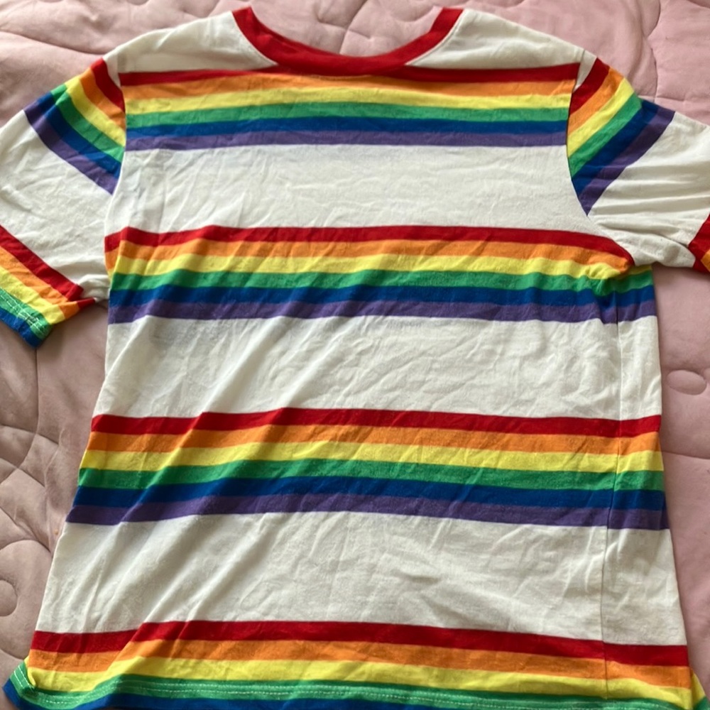 rainbow stripe t-shirt